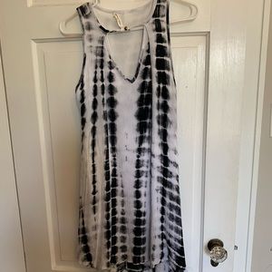Large black and white dress